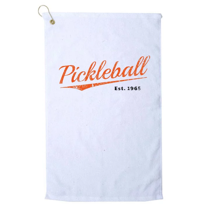 Retro Pickleball Est 1965 Design Pickleball Platinum Collection Golf Towel