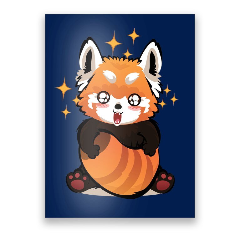 Red Panda Excited To See You Poster