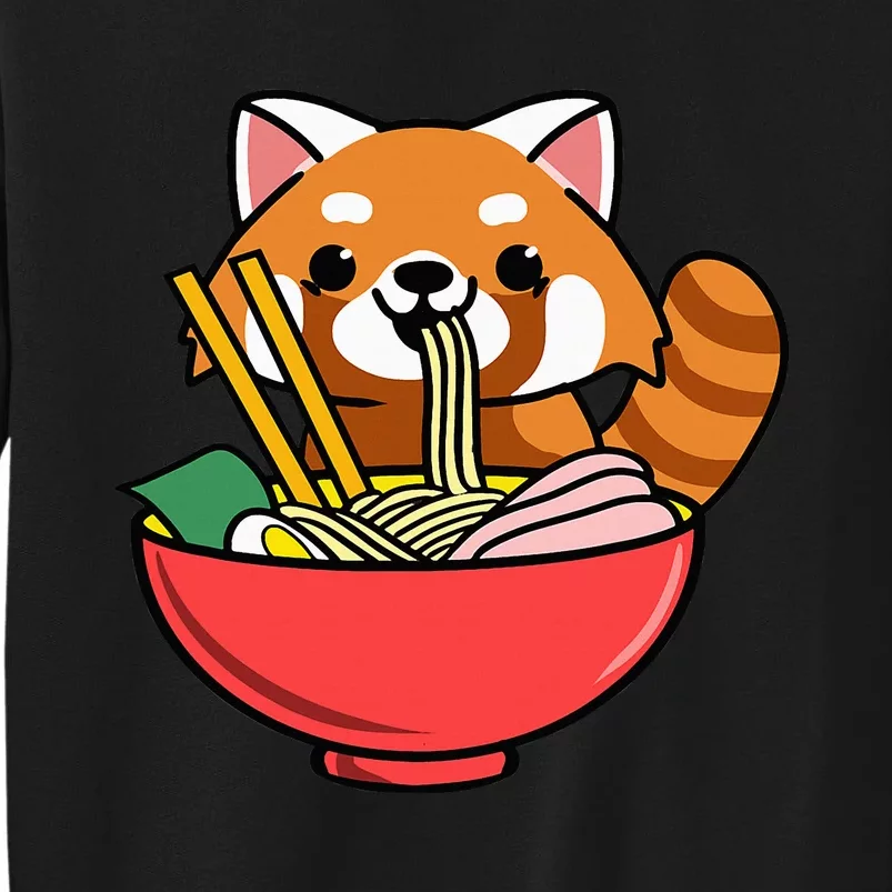 Red Panda Eating Ramen Sweatshirt