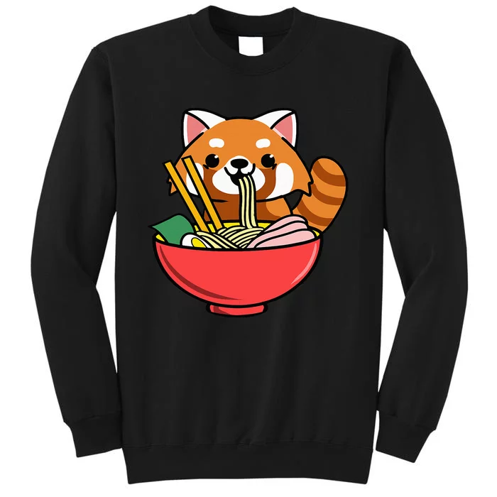 Red Panda Eating Ramen Tall Sweatshirt