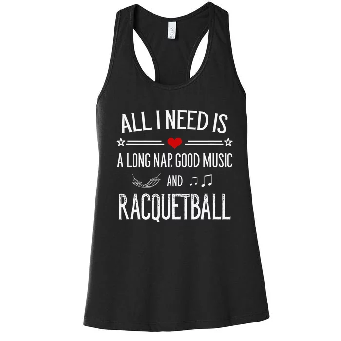 Racquetball Player Eat Sleep Racquetball Repeat Women's Racerback Tank