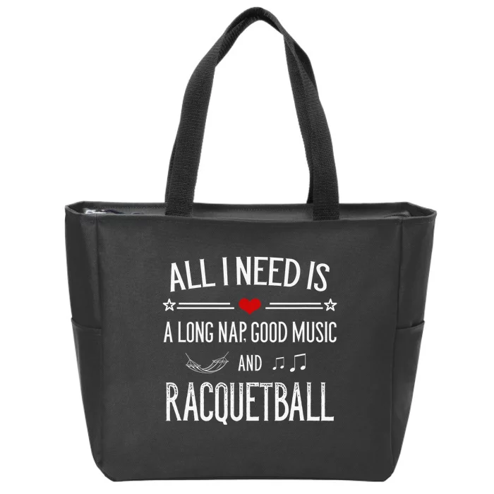 Racquetball Player Eat Sleep Racquetball Repeat Zip Tote Bag