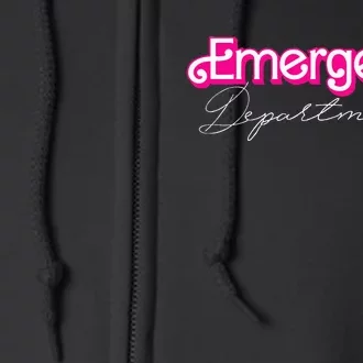 Retro Pink Emergency Departt Nurses Er Doctor Full Zip Hoodie