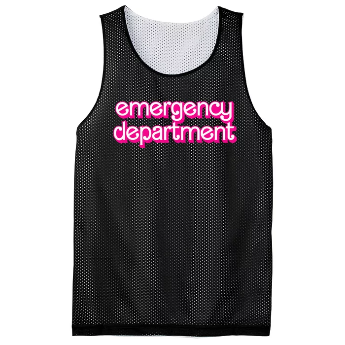 Retro Pink Emergency Departt Nurses Er Doctor Mesh Reversible Basketball Jersey Tank