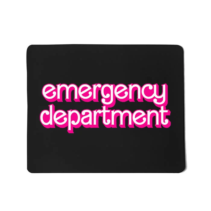 Retro Pink Emergency Departt Nurses Er Doctor Mousepad