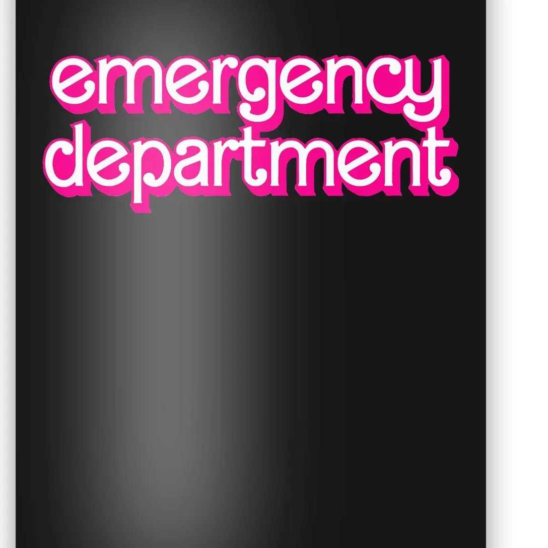 Retro Pink Emergency Departt Nurses Er Doctor Poster