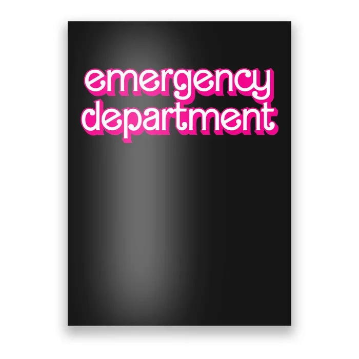 Retro Pink Emergency Departt Nurses Er Doctor Poster