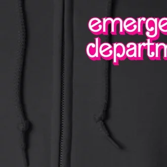 Retro Pink Emergency Departt Nurses Er Doctor Full Zip Hoodie