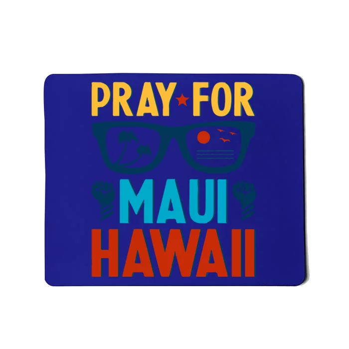 Retro Pray For Maui Support Hawaii Gift Mousepad