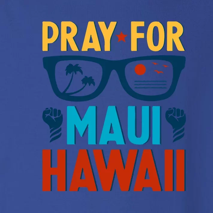 Retro Pray For Maui Support Hawaii Gift Toddler Long Sleeve Shirt