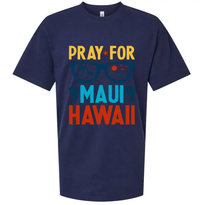 Retro Pray For Maui Support Hawaii Gift Sueded Cloud Jersey T-Shirt