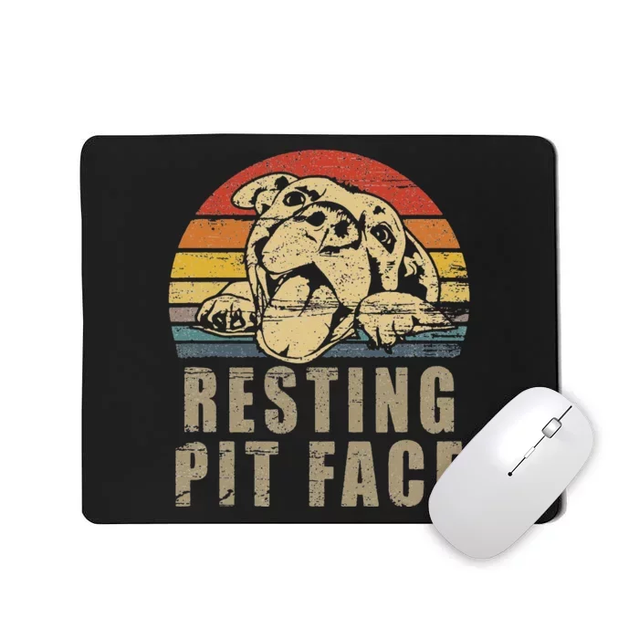 Resting Pit Face Pitbull Lovers Mousepad