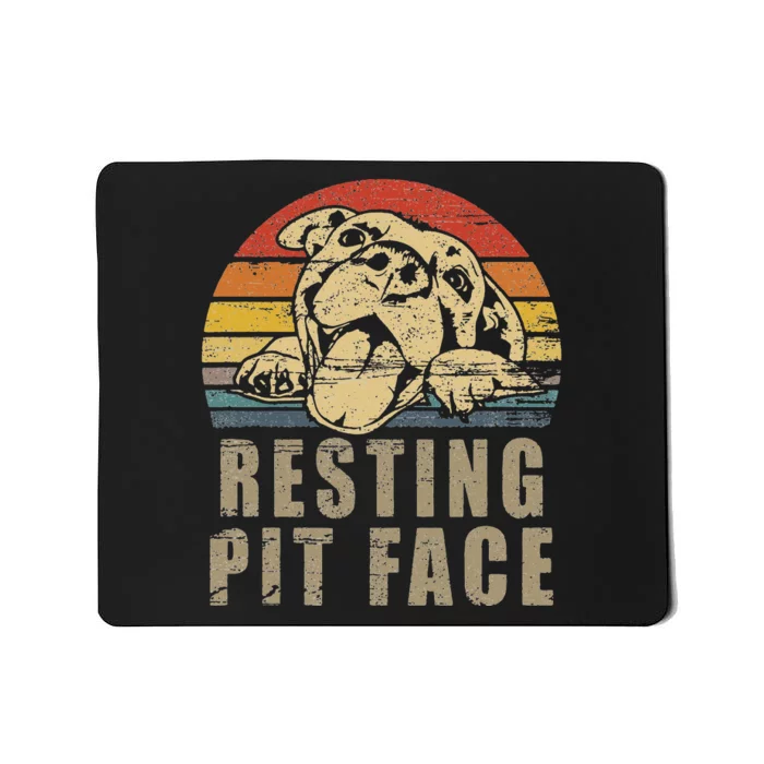 Resting Pit Face Pitbull Lovers Mousepad