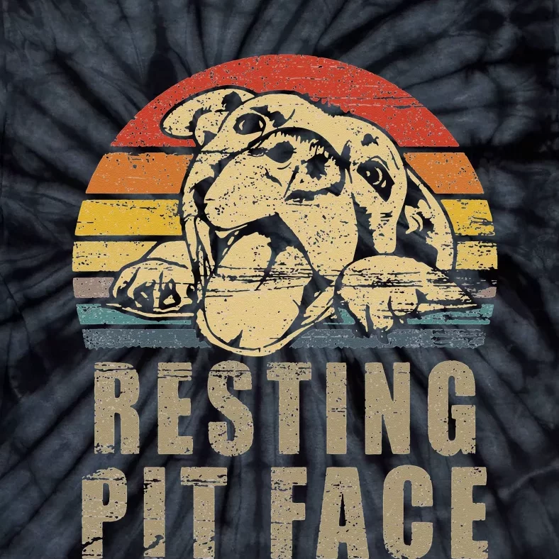 Resting Pit Face Pitbull Lovers Tie-Dye T-Shirt