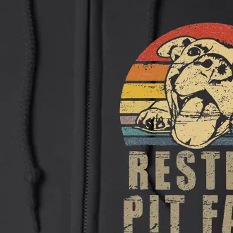 Resting Pit Face Pitbull Lovers Full Zip Hoodie