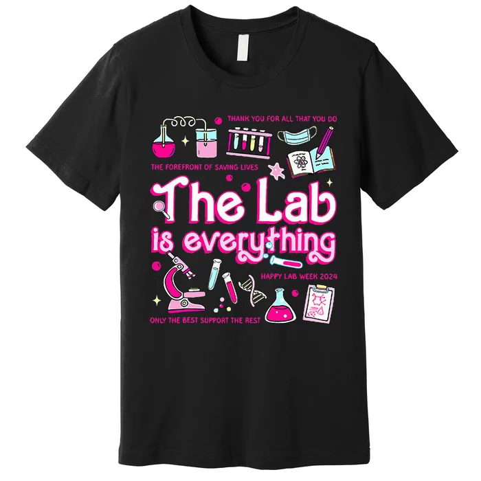 Retro Pink Funny Lab Is Everything Happy Lab Week 2024 Premium T-Shirt