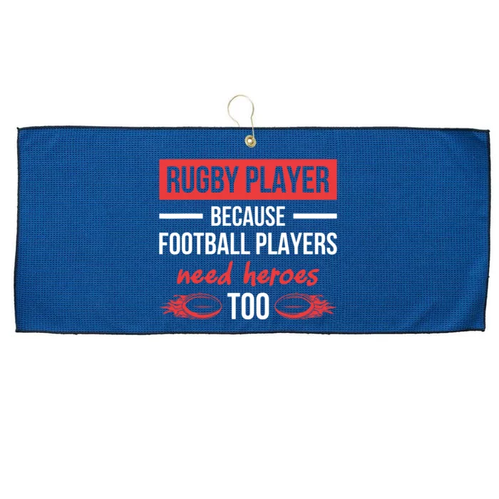 Rugby Players Football Players Need Heroes Too Rugby Large Microfiber Waffle Golf Towel