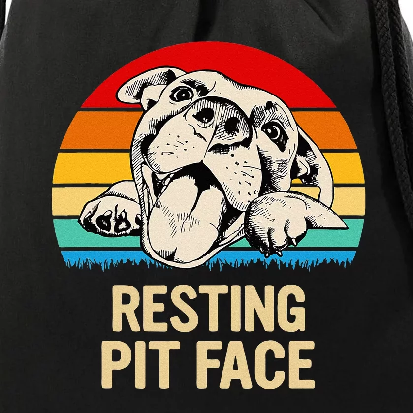 Resting Pit Face Drawstring Bag