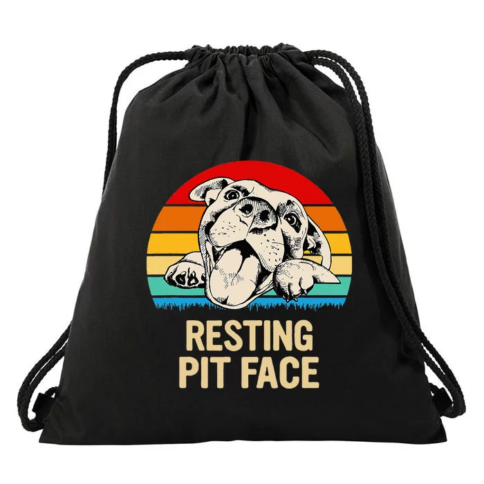 Resting Pit Face Drawstring Bag