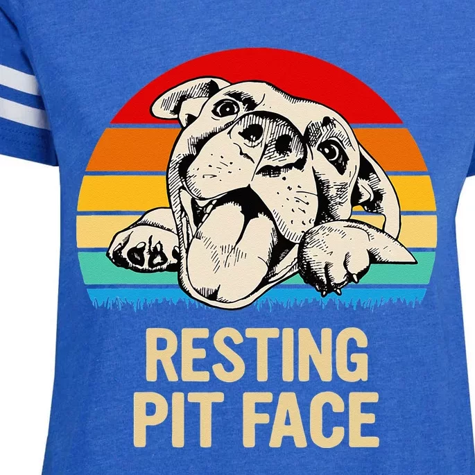 Resting Pit Face Enza Ladies Jersey Football T-Shirt