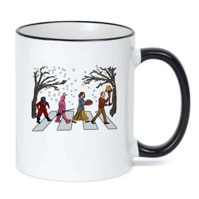 Ralphie Parker Family Passing Road Christmas Holiday Black Color Changing Mug