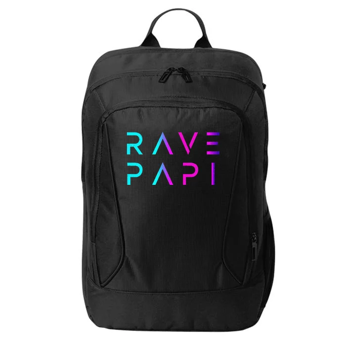 Rave Papiedm Festival Raver Daddy Fathers Groovy Cool City Backpack