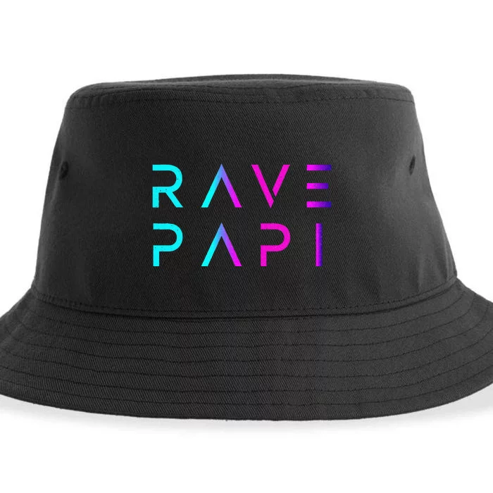 Rave Papiedm Festival Raver Daddy Fathers Groovy Cool Sustainable Bucket Hat