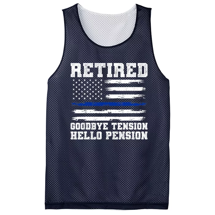 Retired Policeman Funny Sheriff Retirement Gift Police Mesh Reversible Basketball Jersey Tank