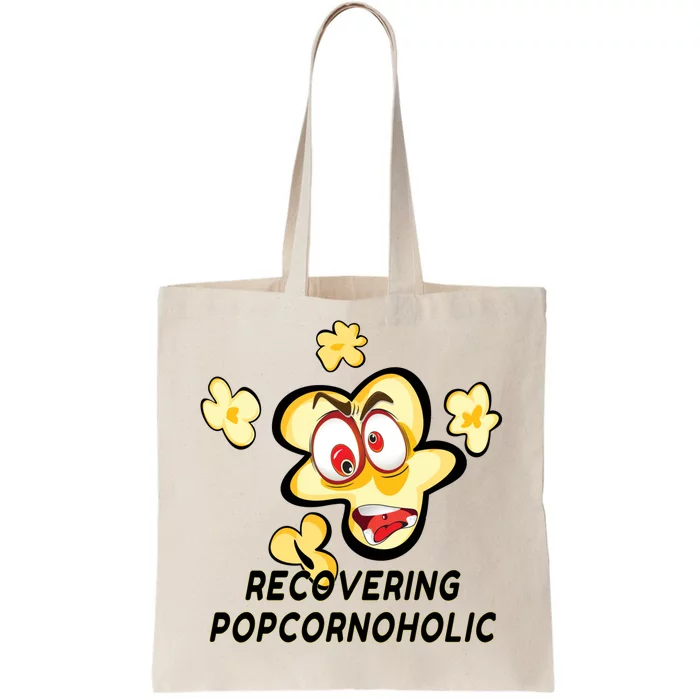 Recovering Popcornoholic Funny National Popcorn Day Cool Gift Tote Bag