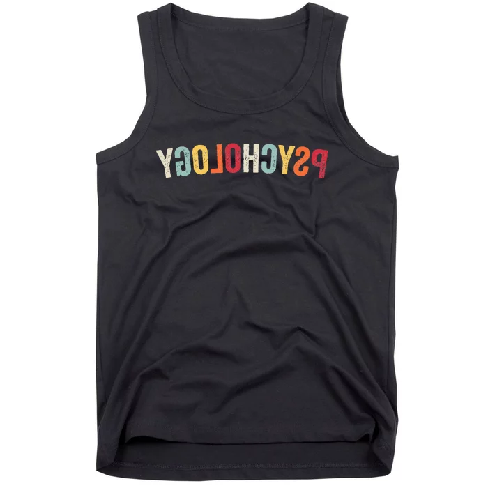 Reverse Psychology Funny Sarcastic Humor Vintage Retro Tank Top