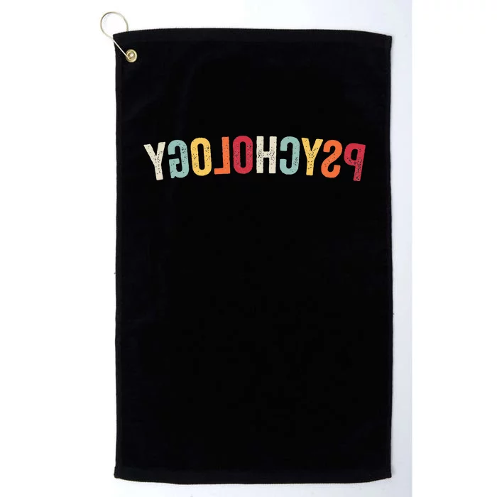 Reverse Psychology Funny Sarcastic Humor Vintage Retro Platinum Collection Golf Towel