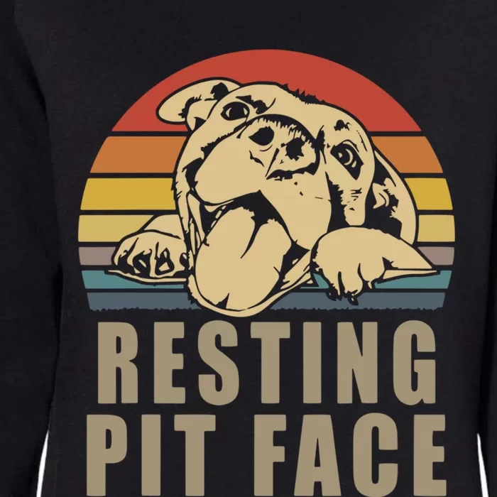 Resting Pit Face Pitbull Lovers Gift And Meaningful Gift Womens California Wash Sweatshirt