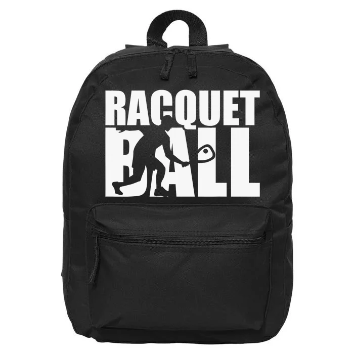 Racquetball Player Funny Racquetball Practice Session 16 in Basic Backpack