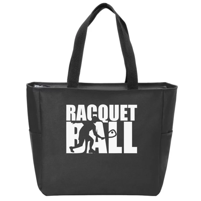 Racquetball Player Funny Racquetball Practice Session Zip Tote Bag