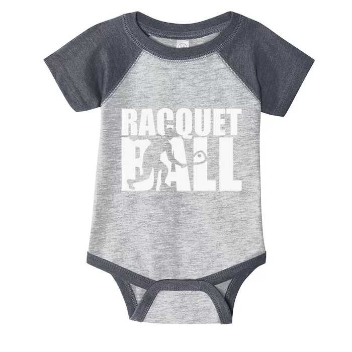 Racquetball Player Funny Racquetball Practice Session Infant Baby Jersey Bodysuit