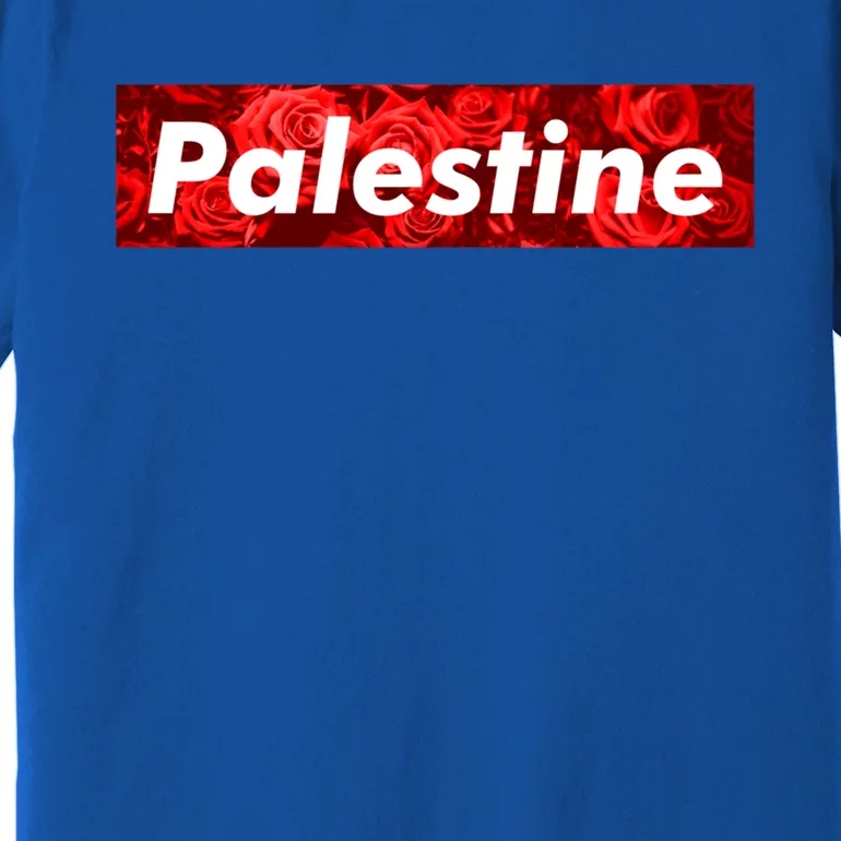 Red Palestine Free Palestine Free Gaza Flag Arabic Funny Gift Premium T-Shirt