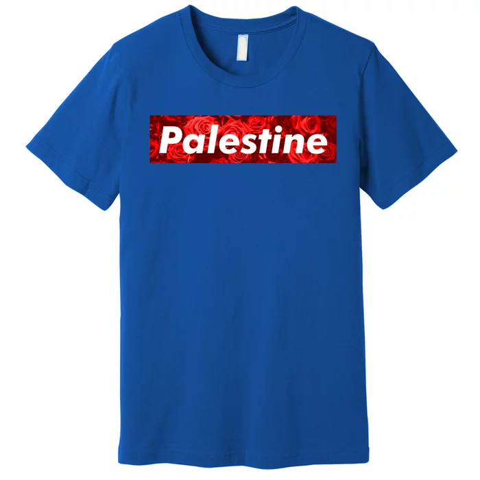 Red Palestine Free Palestine Free Gaza Flag Arabic Funny Gift Premium T-Shirt