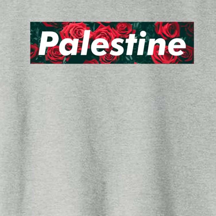 Red Palestine Free Palestine Free Gaza Palestine Flag Arabic Great Gift Women's Crop Top Tee