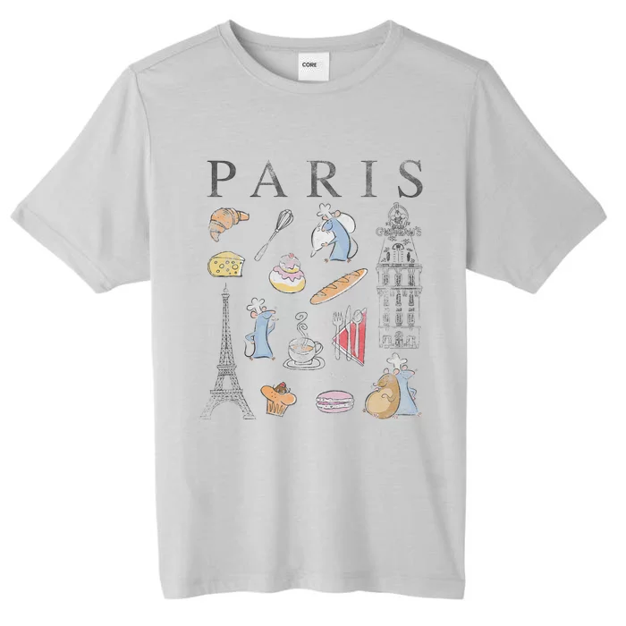 Ratatouille Paris Food & Places Collage ChromaSoft Performance T-Shirt