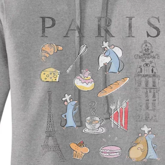 Ratatouille Paris Food & Places Collage Women's Pullover Hoodie