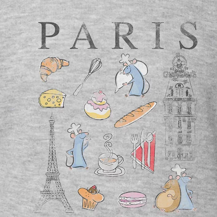 Ratatouille Paris Food & Places Collage Toddler Sweatshirt