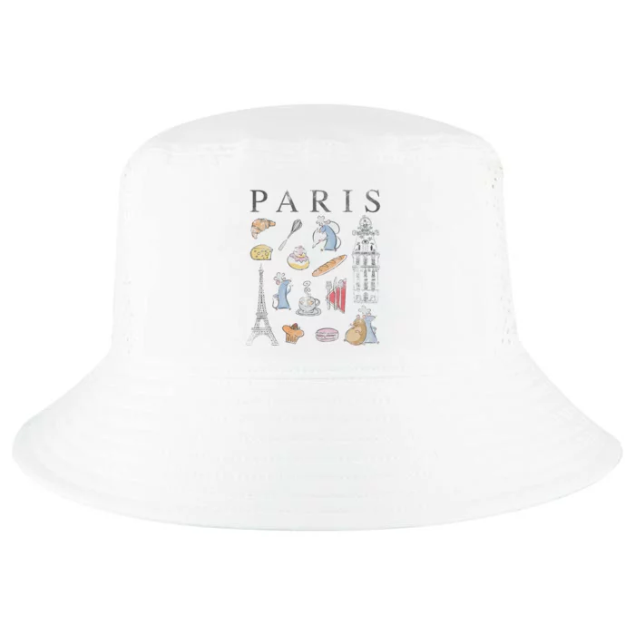 Ratatouille Paris Food & Places Collage Cool Comfort Performance Bucket Hat