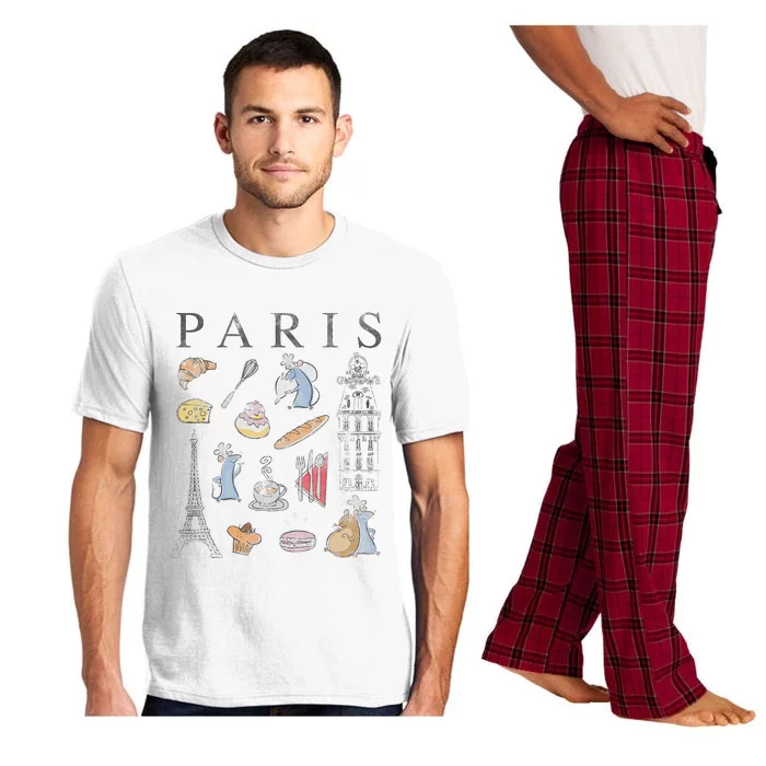 Ratatouille Paris Food & Places Collage Pajama Set