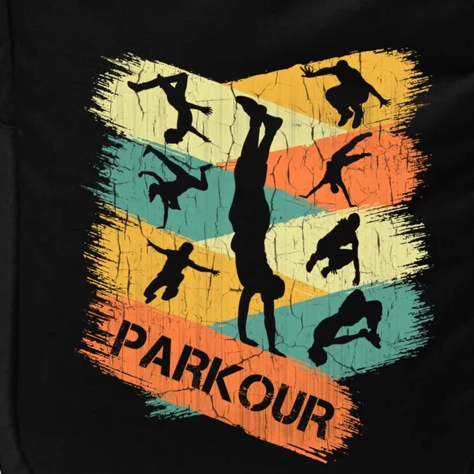 Retro Parkour For Boy Silhouette Vintage Free Running Impact Tech Backpack