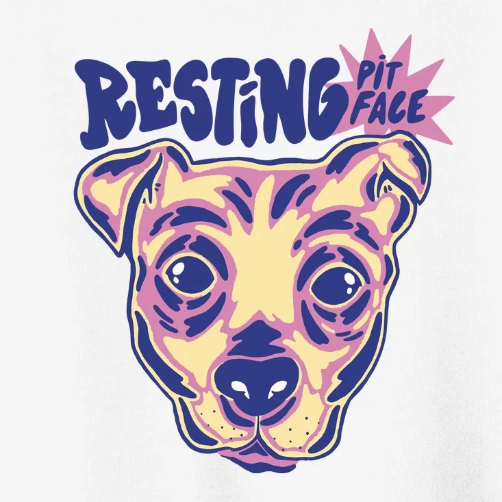 Resting Pit Face Funny Pit Bull Dog Toddler T-Shirt