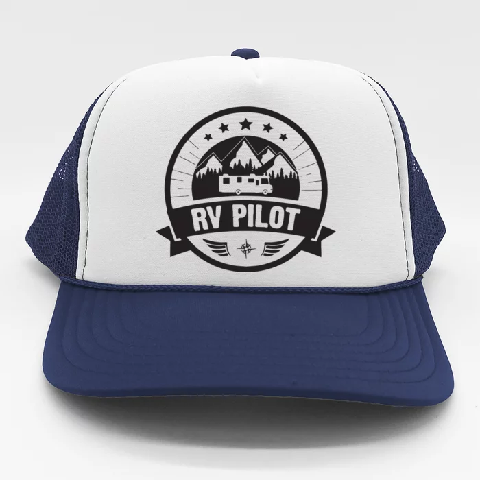 RV Pilot Funny Motorhome RV Travel For Men Women Trucker Hat