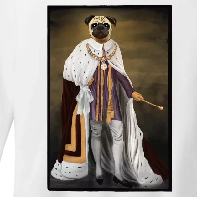 Royalty Pug Funny Womens CVC Long Sleeve Shirt