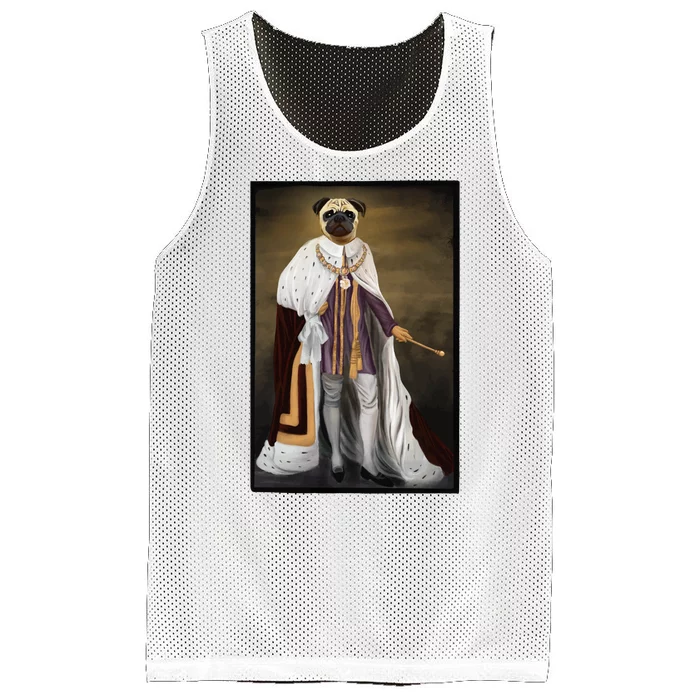 Royalty Pug Funny Mesh Reversible Basketball Jersey Tank