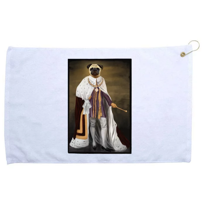 Royalty Pug Funny Grommeted Golf Towel