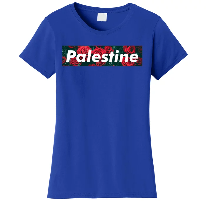 Red Palestine Free Palestine Free Gaza Palestine Flag Arabic Cool Gift Women's T-Shirt